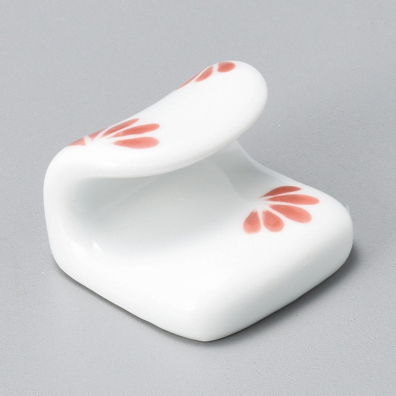 金正陶器 小花(赤)巻紙箸置 1個(ご注文単位1個)【直送品】