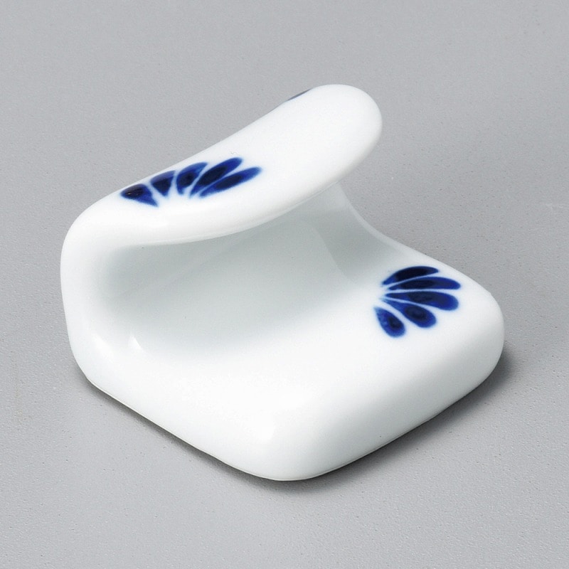 金正陶器 小花(青)巻紙箸置 1個(ご注文単位1個)【直送品】
