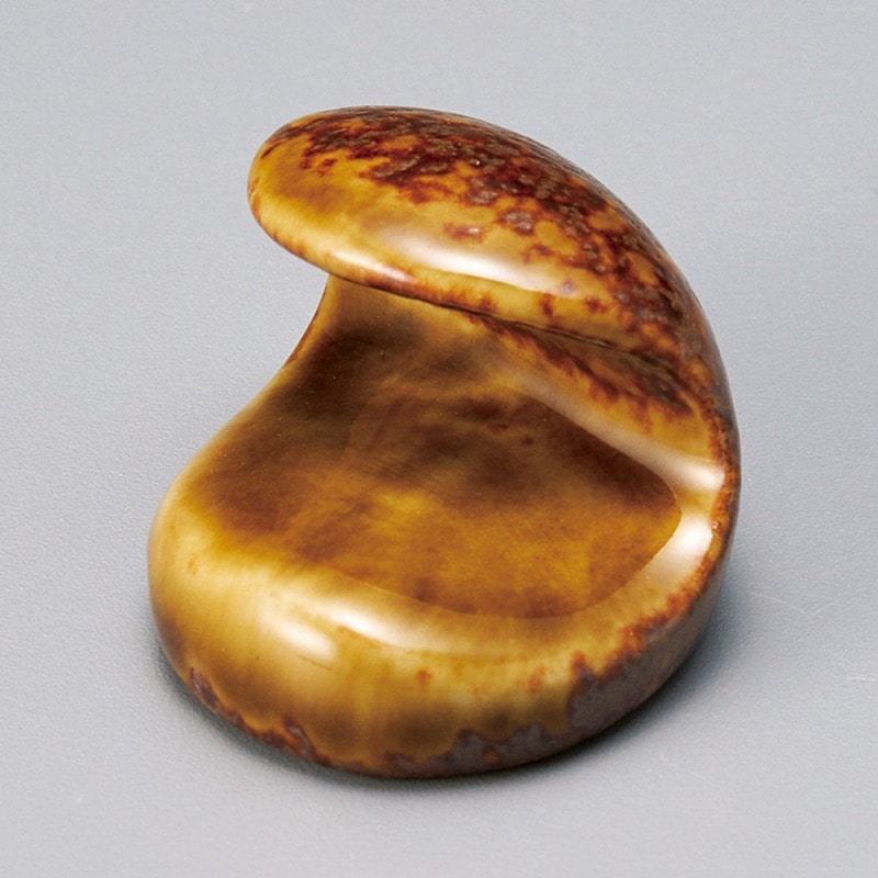 金正陶器 黄瀬戸織部まゆ箸置 1個(ご注文単位1個)【直送品】