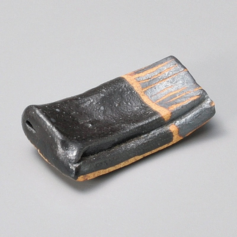 金正陶器 黒古紋長角 重ね箸置 1個(ご注文単位1個)【直送品】