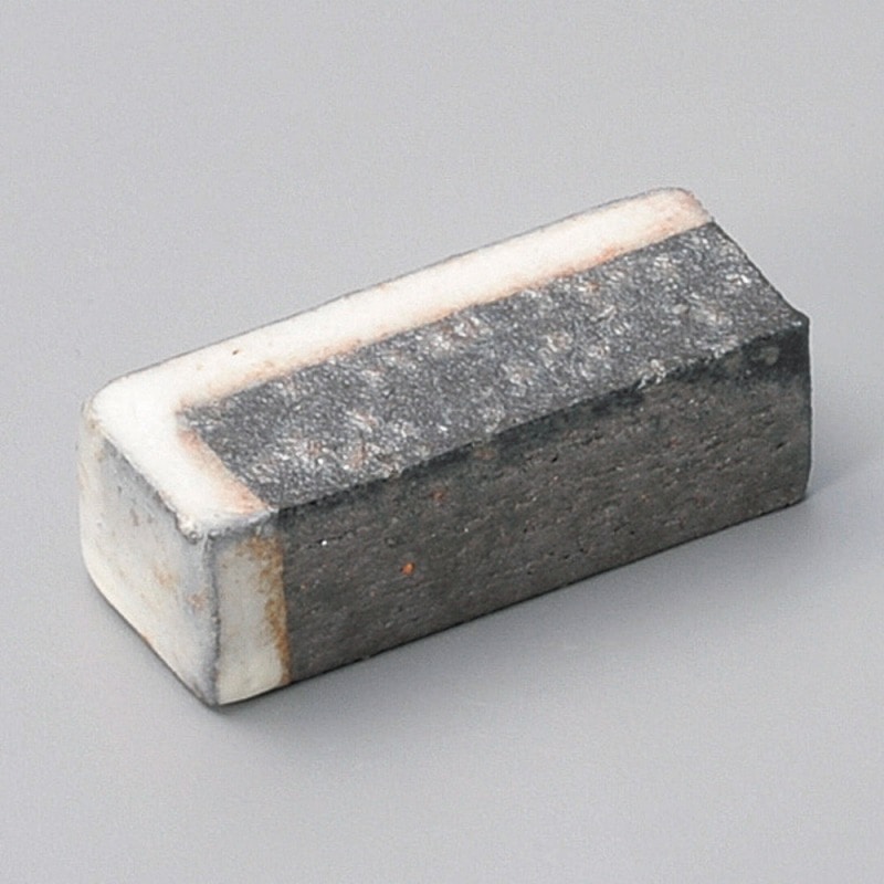 金正陶器 黒窯変掛け分け箸置 1個(ご注文単位1個)【直送品】