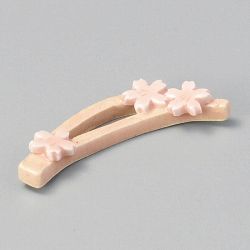 金正陶器 手造り ピンクしだれ桜箸置 1個(ご注文単位1個)【直送品】