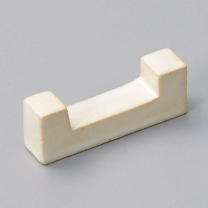 金正陶器 ブロックコの字白箸置 1個(ご注文単位1個)【直送品】