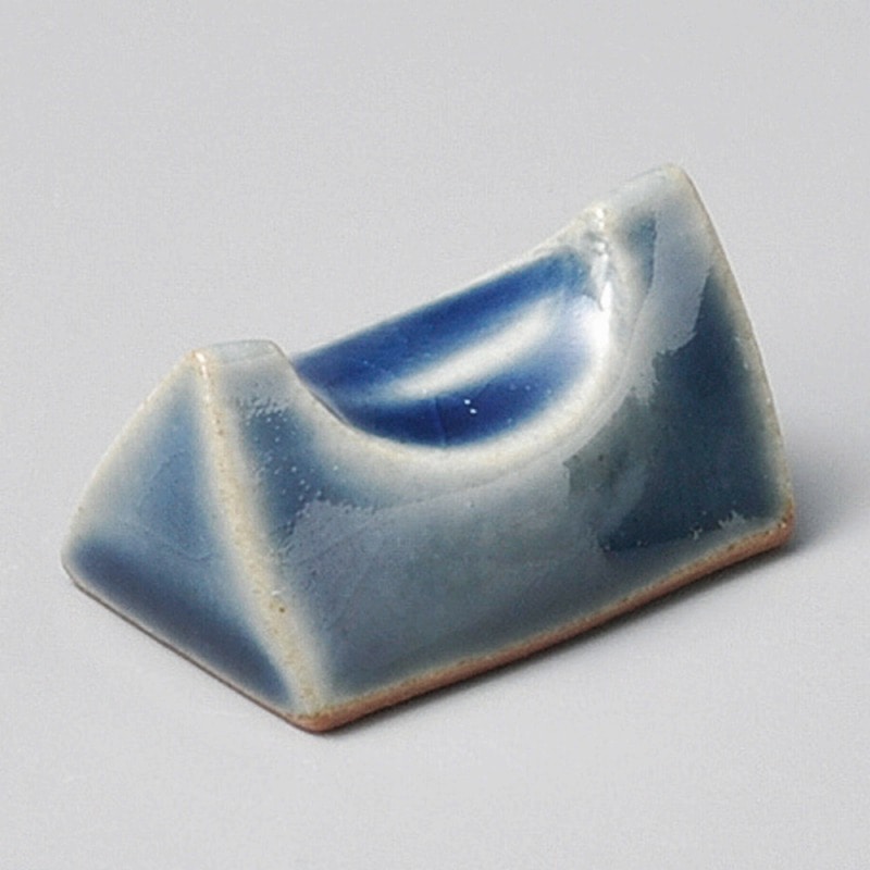 金正陶器 三角藍釉箸置 1個(ご注文単位1個)【直送品】