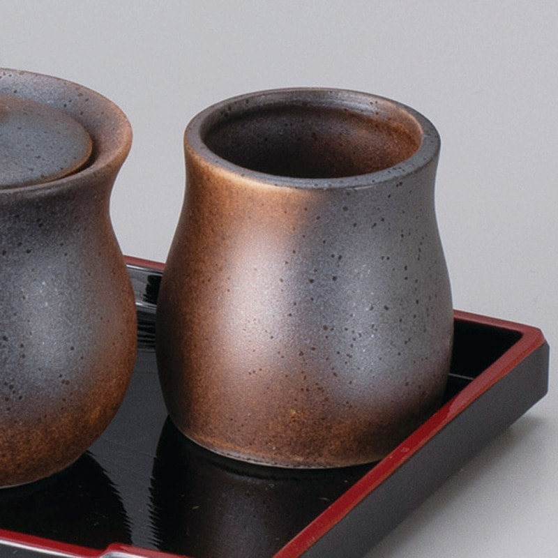 金正陶器 黒信楽楊枝入 1個(ご注文単位1個)【直送品】