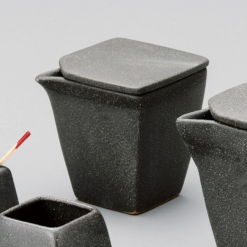 金正陶器 黒備前角汁次(小) 1個(ご注文単位1個)【直送品】