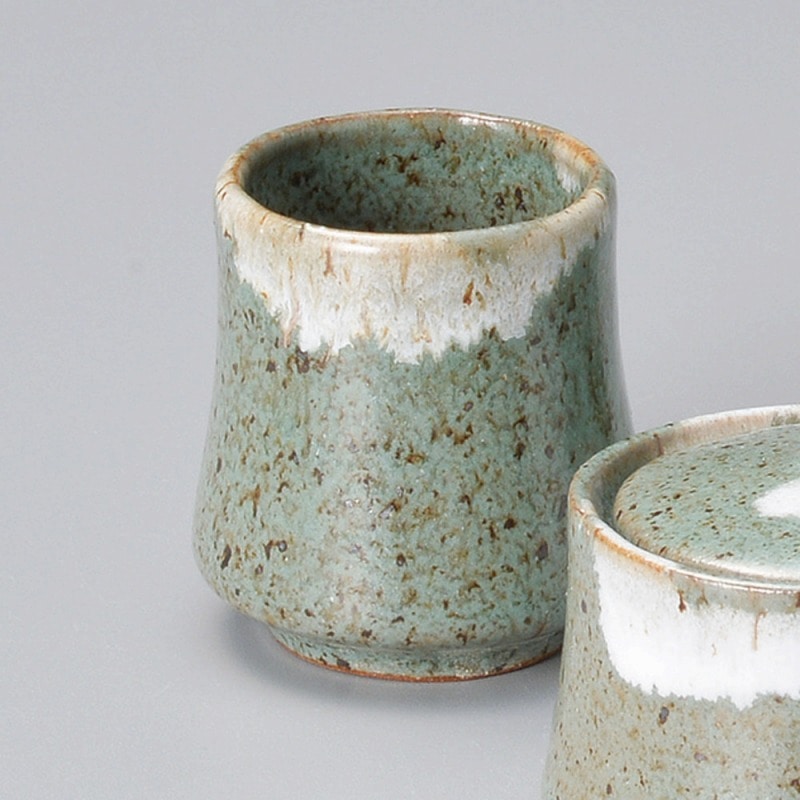金正陶器 灰みどり楊子入 1個(ご注文単位1個)【直送品】