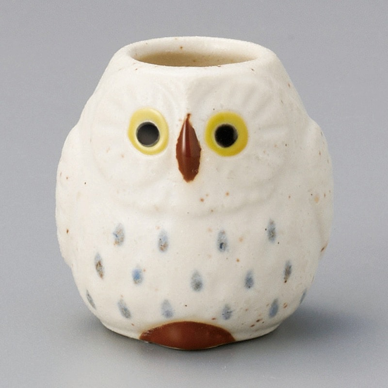 金正陶器 ふくろう楊枝立(白) 1個(ご注文単位1個)【直送品】