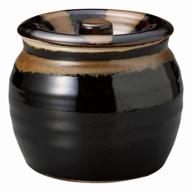 金正陶器 天目金流し5号蓋物 1個(ご注文単位1個)【直送品】