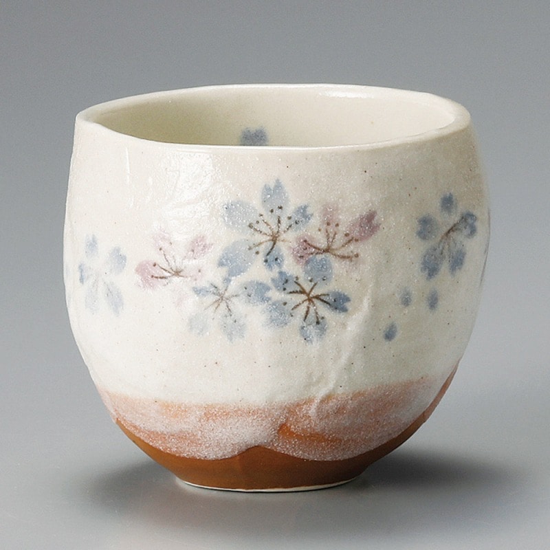 金正陶器 平安桜(青)腰丸カップ 1個(ご注文単位1個)【直送品】