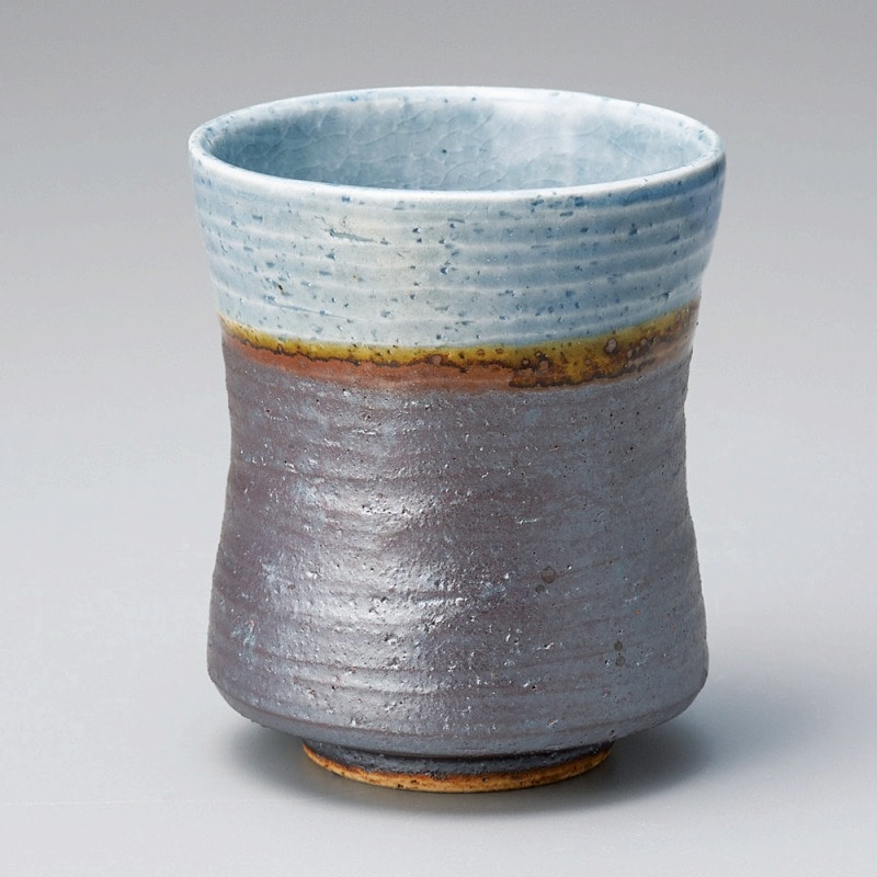 金正陶器 南蛮青流し寿司湯呑 1個(ご注文単位1個)【直送品】