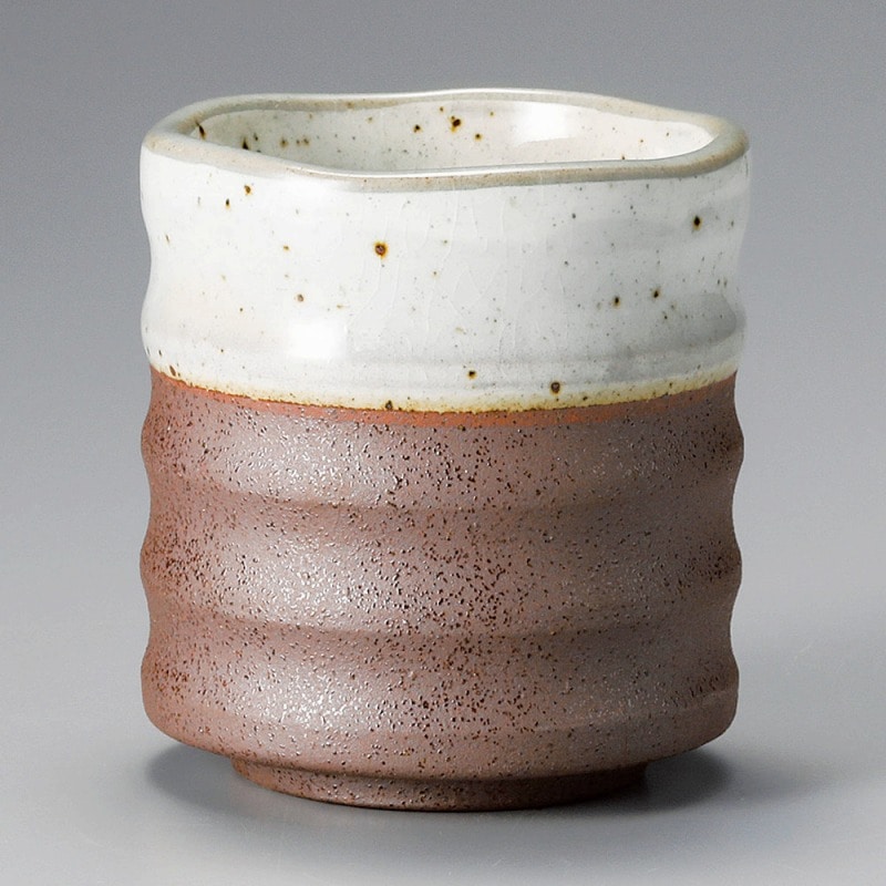 金正陶器 粉引伊賀大寿司湯呑 1個(ご注文単位1個)【直送品】