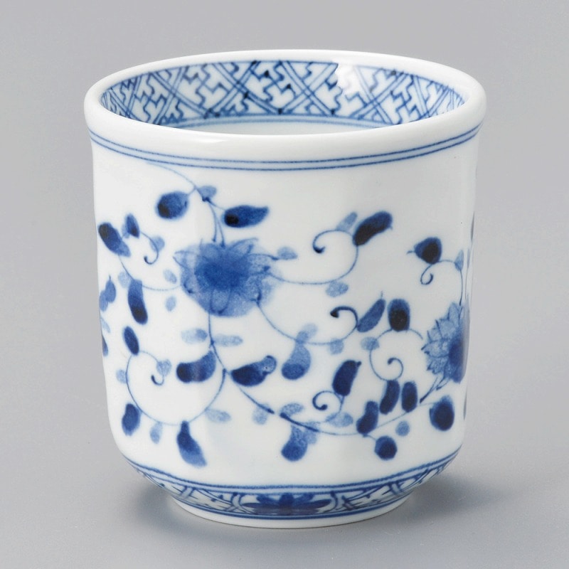 金正陶器 藍凛唐草寿司湯呑 1個(ご注文単位1個)【直送品】