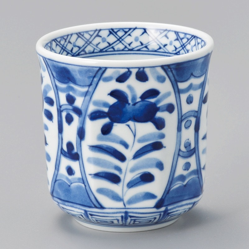 金正陶器 間取藍花寿司湯呑 1個(ご注文単位1個)【直送品】