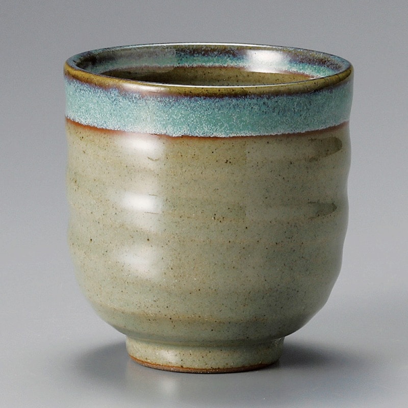 金正陶器 青均窯中寿司湯呑 1個(ご注文単位1個)【直送品】