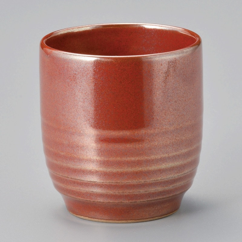 金正陶器 紅結晶寿司湯呑 1個(ご注文単位1個)【直送品】