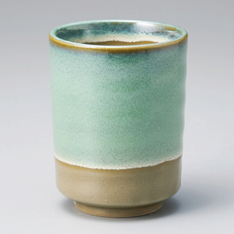 金正陶器 青均流し六ベイ 湯呑 1個(ご注文単位1個)【直送品】