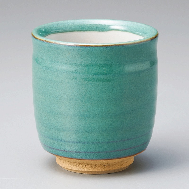 金正陶器 グリーン寿司湯呑 1個(ご注文単位1個)【直送品】