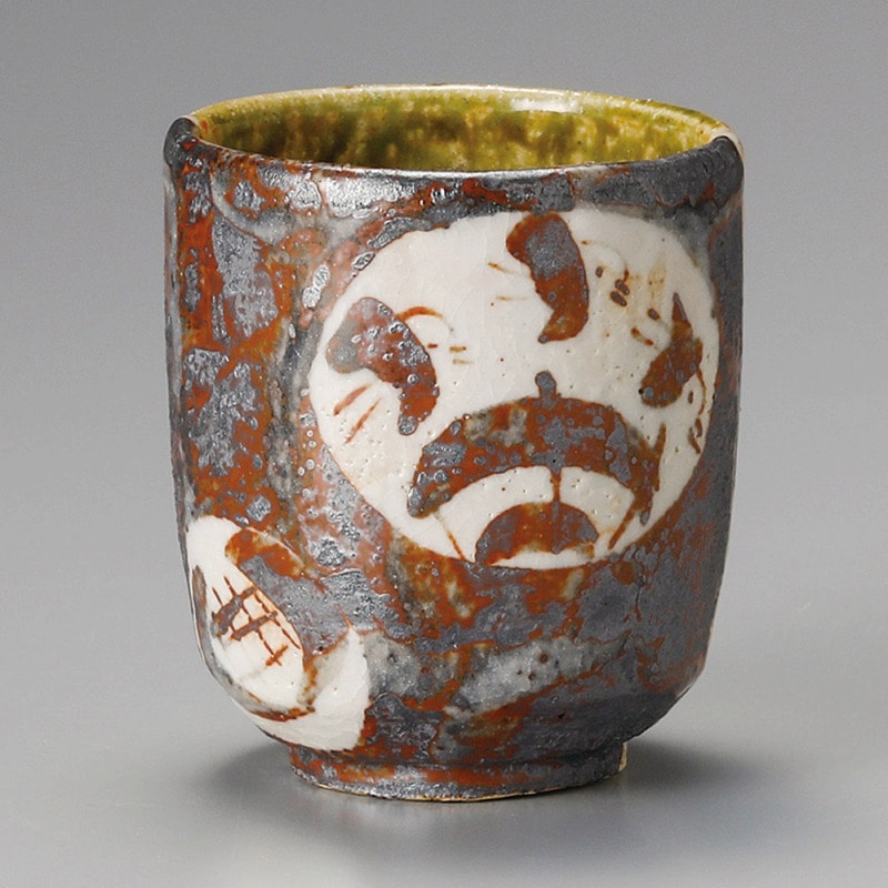 金正陶器 志野織部掛分長湯呑 1個(ご注文単位1個)【直送品】