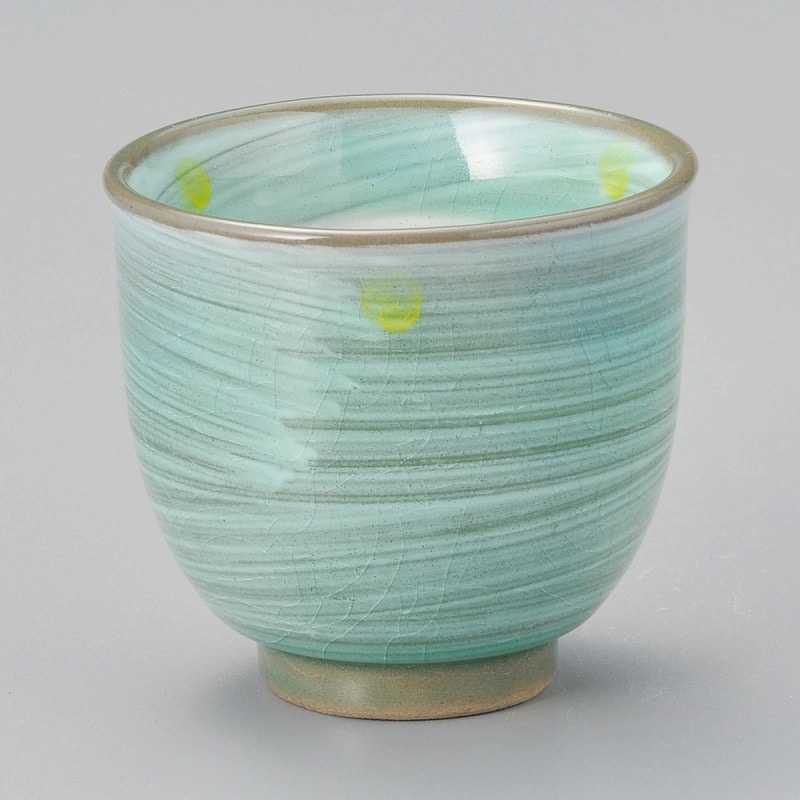 金正陶器 新緑(土物)新形湯呑 1個(ご注文単位1個)【直送品】