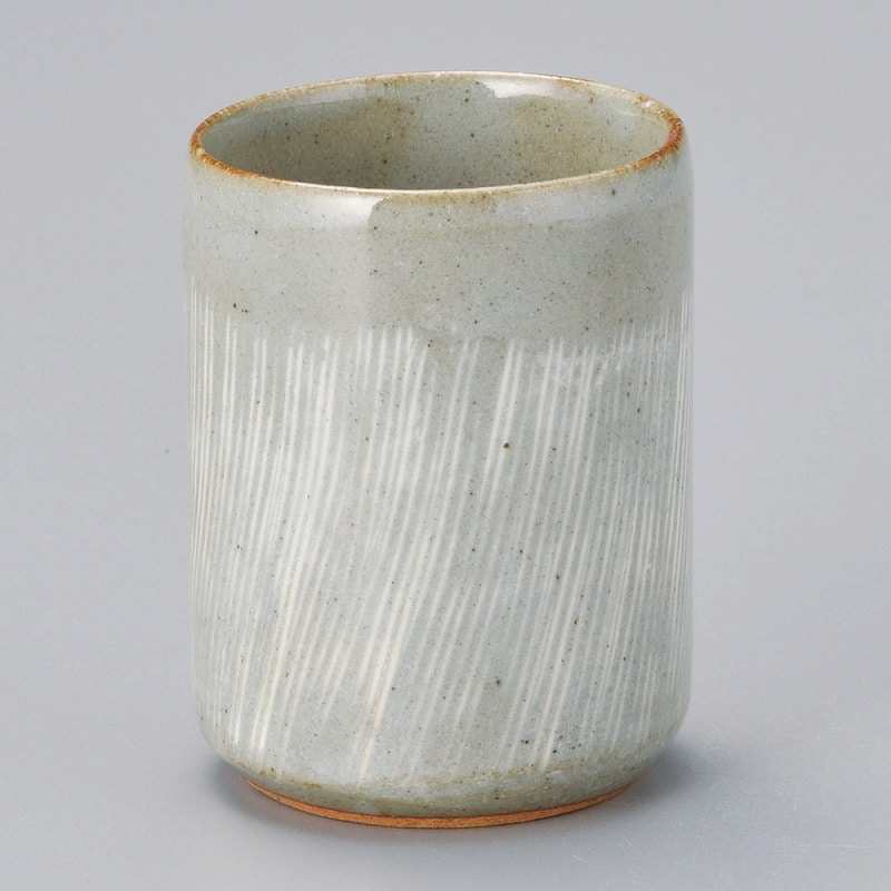金正陶器 クシメ彫り湯呑 1個(ご注文単位1個)【直送品】