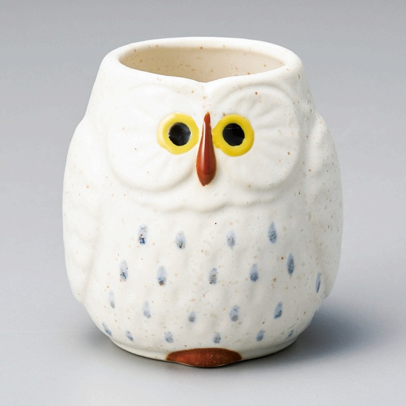 金正陶器 ふくろう長湯呑(白) 1個(ご注文単位1個)【直送品】