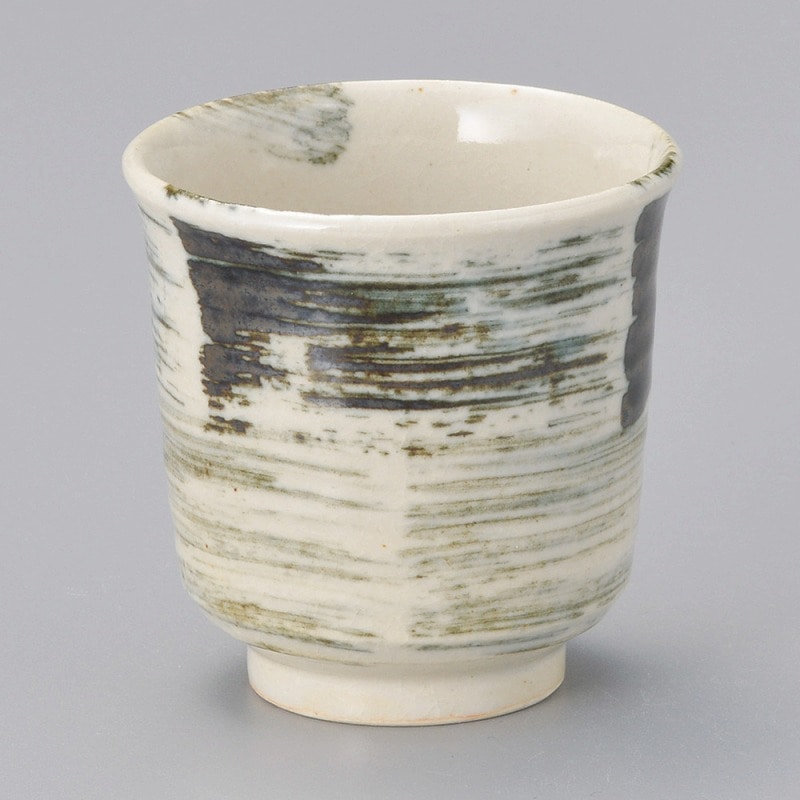 金正陶器 ハケメ黒湯呑(小) 1個(ご注文単位1個)【直送品】