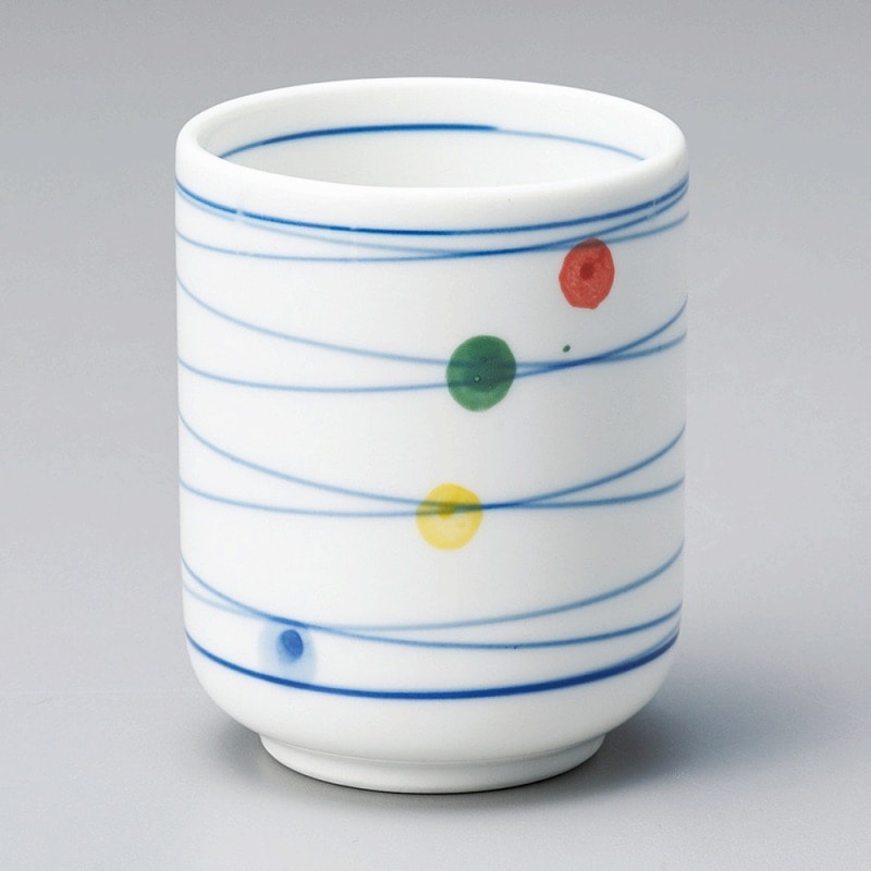 金正陶器 四色水玉長湯呑 1個(ご注文単位1個)【直送品】