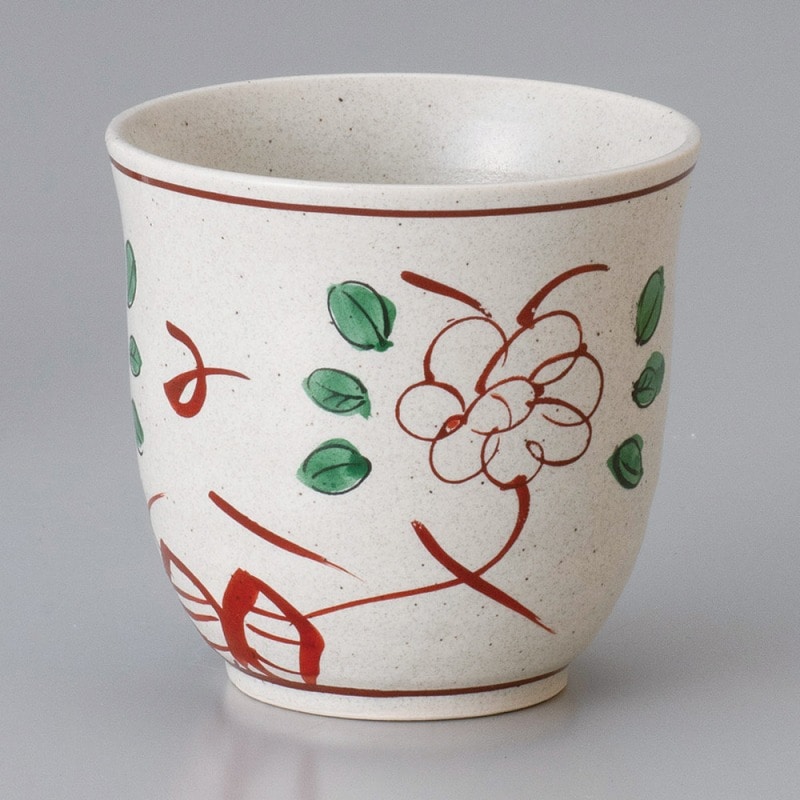 金正陶器 手描き二輪花湯呑 1個(ご注文単位1個)【直送品】