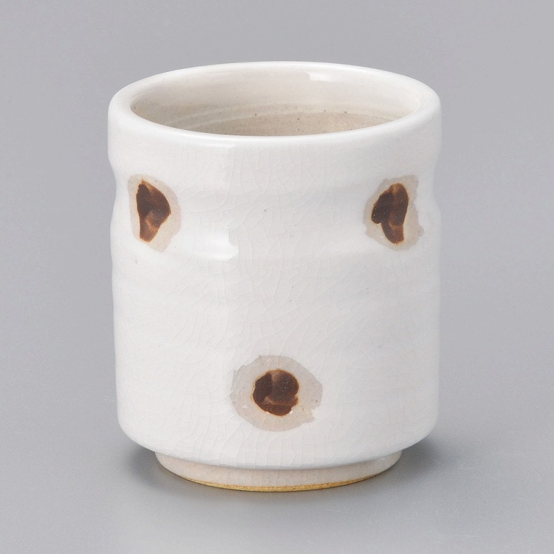 金正陶器 粉引点紋長湯呑 1個(ご注文単位1個)【直送品】