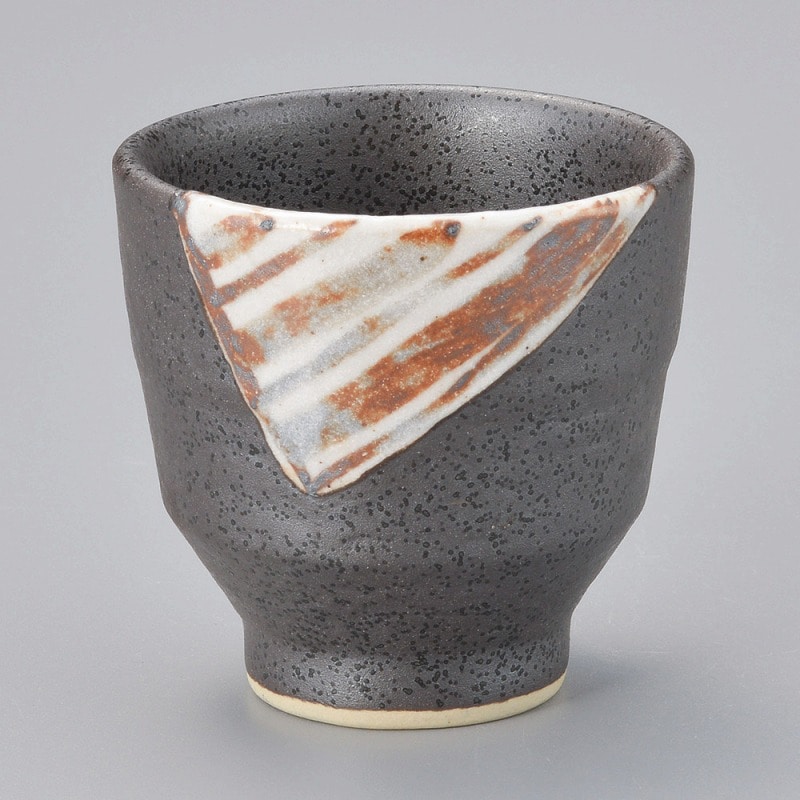 金正陶器 黒伊賀十草湯呑 1個(ご注文単位1個)【直送品】