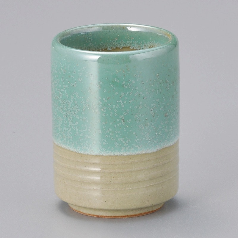 金正陶器 青益子コブ茶湯呑 1個(ご注文単位1個)【直送品】