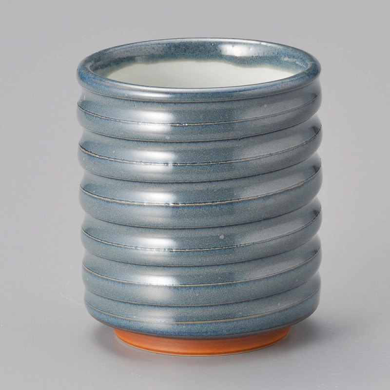 金正陶器 ナマコ灰マットけずり渦湯呑 1個(ご注文単位1個)【直送品】