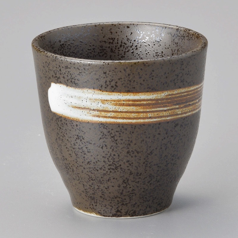 金正陶器 白刷毛天目湯呑 1個(ご注文単位1個)【直送品】