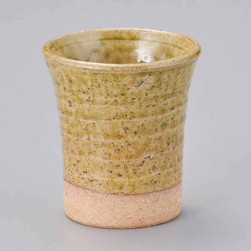 金正陶器 粗彫黄瀬戸湯呑(小) 1個(ご注文単位1個)【直送品】