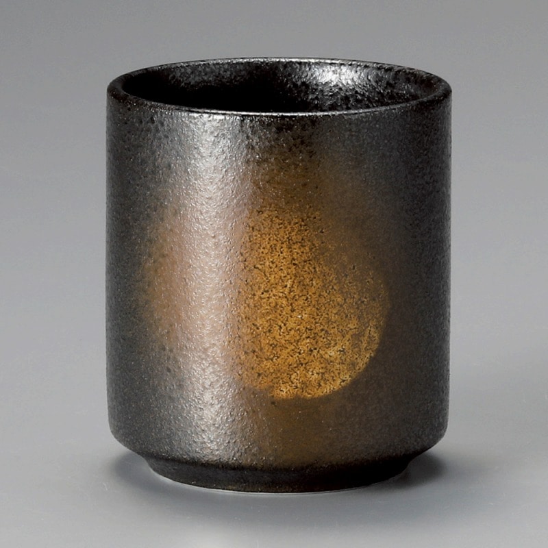 金正陶器 黒備前切立湯呑 1個(ご注文単位1個)【直送品】