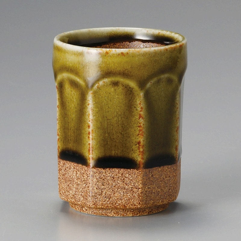 金正陶器 灰釉八角湯呑 1個(ご注文単位1個)【直送品】