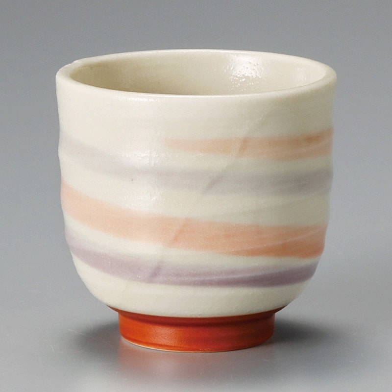金正陶器 ピンク内外渦湯呑 1個(ご注文単位1個)【直送品】