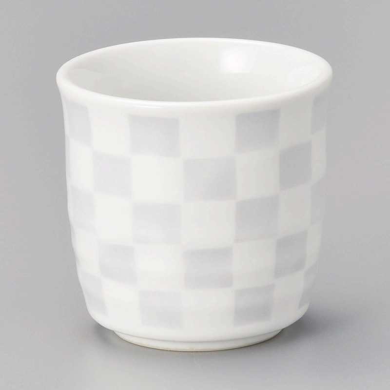 金正陶器 市松白反型湯呑 1個(ご注文単位1個)【直送品】