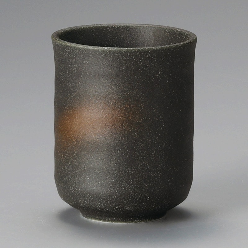 金正陶器 黒伊賀長湯呑 1個(ご注文単位1個)【直送品】