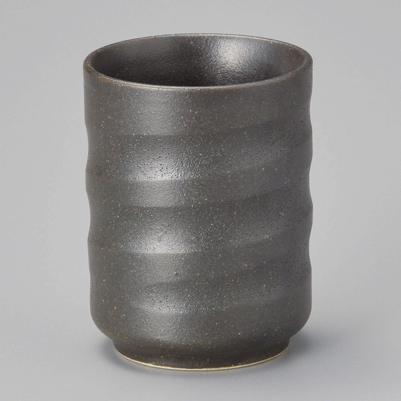 金正陶器 黒灰湯呑 1個(ご注文単位1個)【直送品】