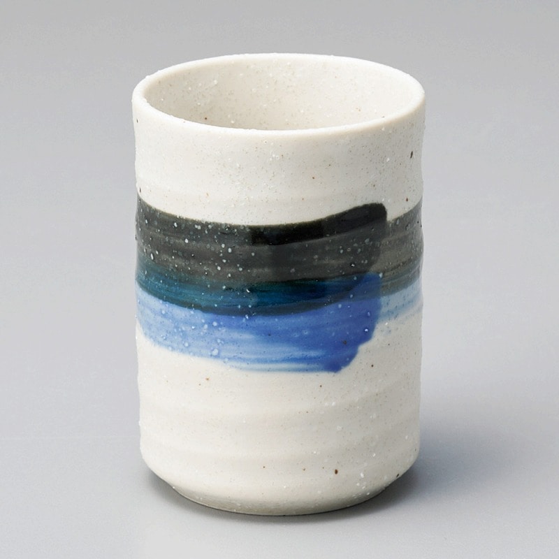 金正陶器 黒青刷毛湯呑 1個(ご注文単位1個)【直送品】