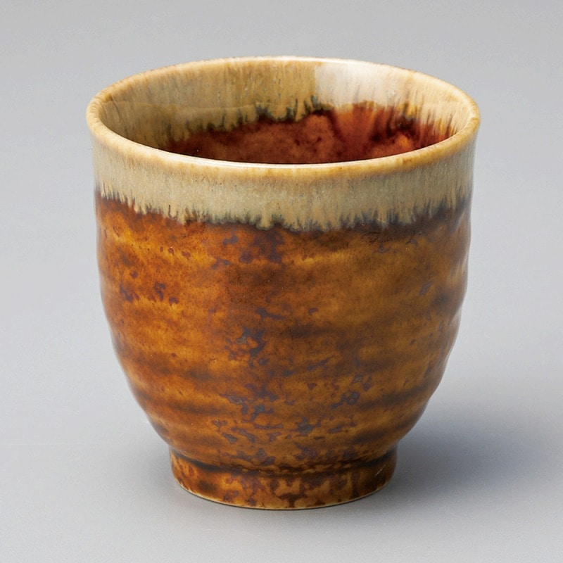 金正陶器 金茶結晶六兵衛湯呑 1個(ご注文単位1個)【直送品】