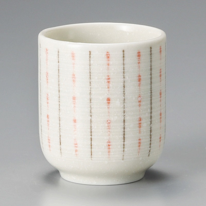 金正陶器 破線十草(赤)長湯呑 1個(ご注文単位1個)【直送品】