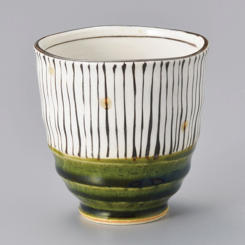金正陶器 織部十草湯呑(大) 1個(ご注文単位1個)【直送品】