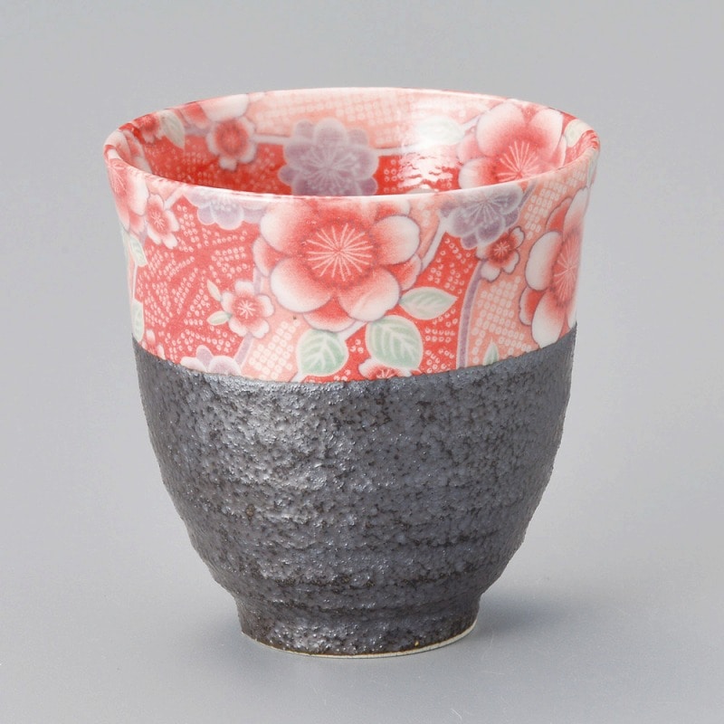 金正陶器 華友禅長湯呑(黒) 1個(ご注文単位1個)【直送品】