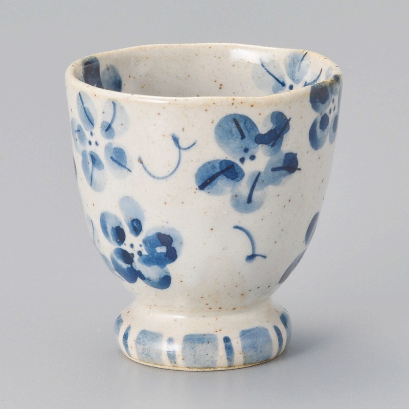 金正陶器 あい花湯呑 青(大) 1個(ご注文単位1個)【直送品】