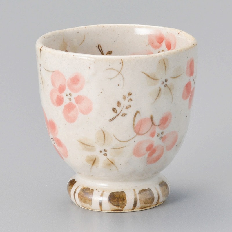 金正陶器 あい花湯呑 赤(小) 1個(ご注文単位1個)【直送品】