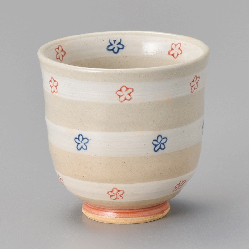 金正陶器 はなはな赤湯呑(小) 1個(ご注文単位1個)【直送品】