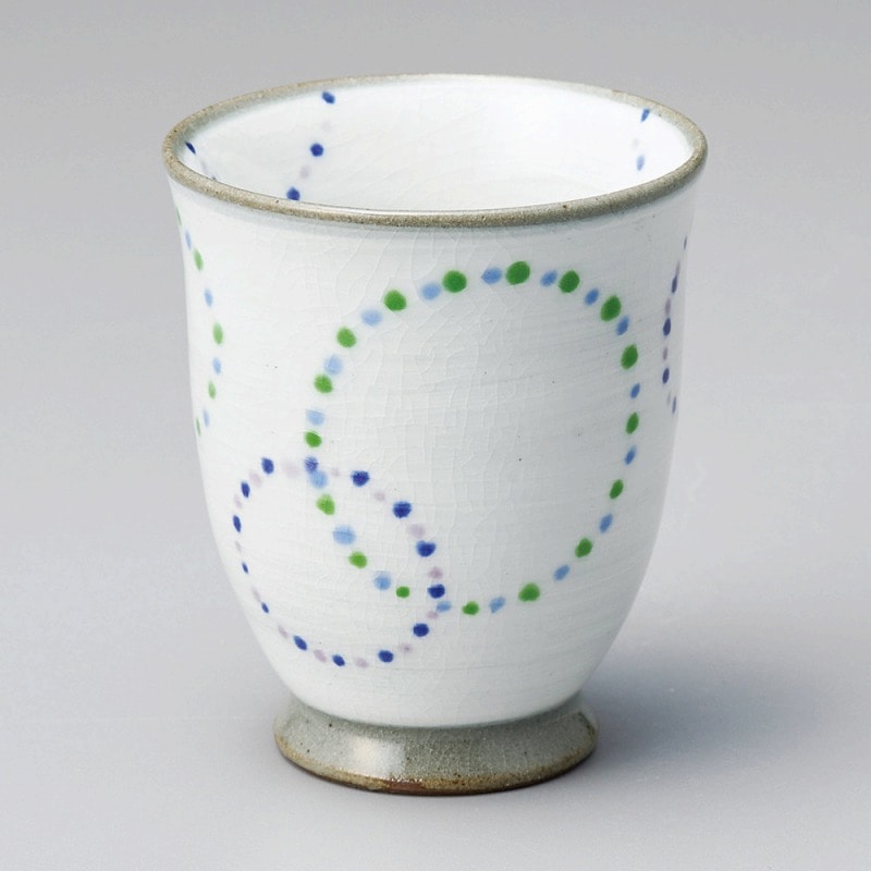 金正陶器 輪つなぎ湯呑(青) 1個(ご注文単位1個)【直送品】